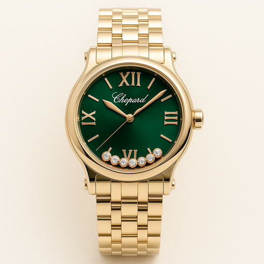 Chopard Happy Sport Automatic Green Dial Rose Gold Ladies Watch