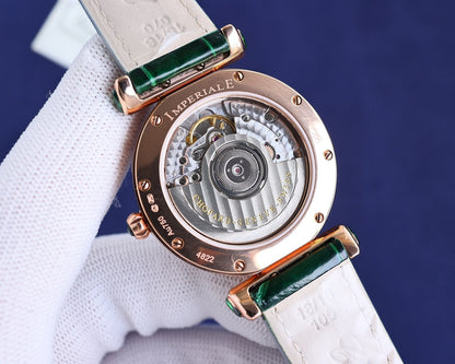 Chopard Imperiale Green Dial Diamond Bezel Ladies Watch