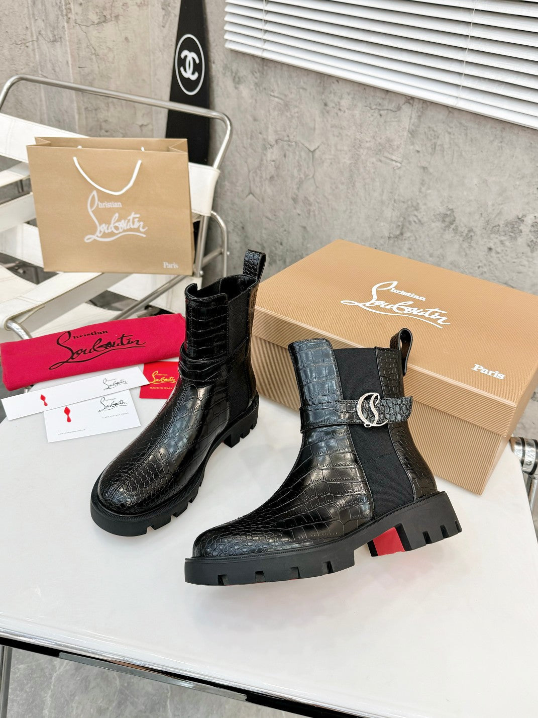Christian Louboutin Chelsea Booty Lug Boots