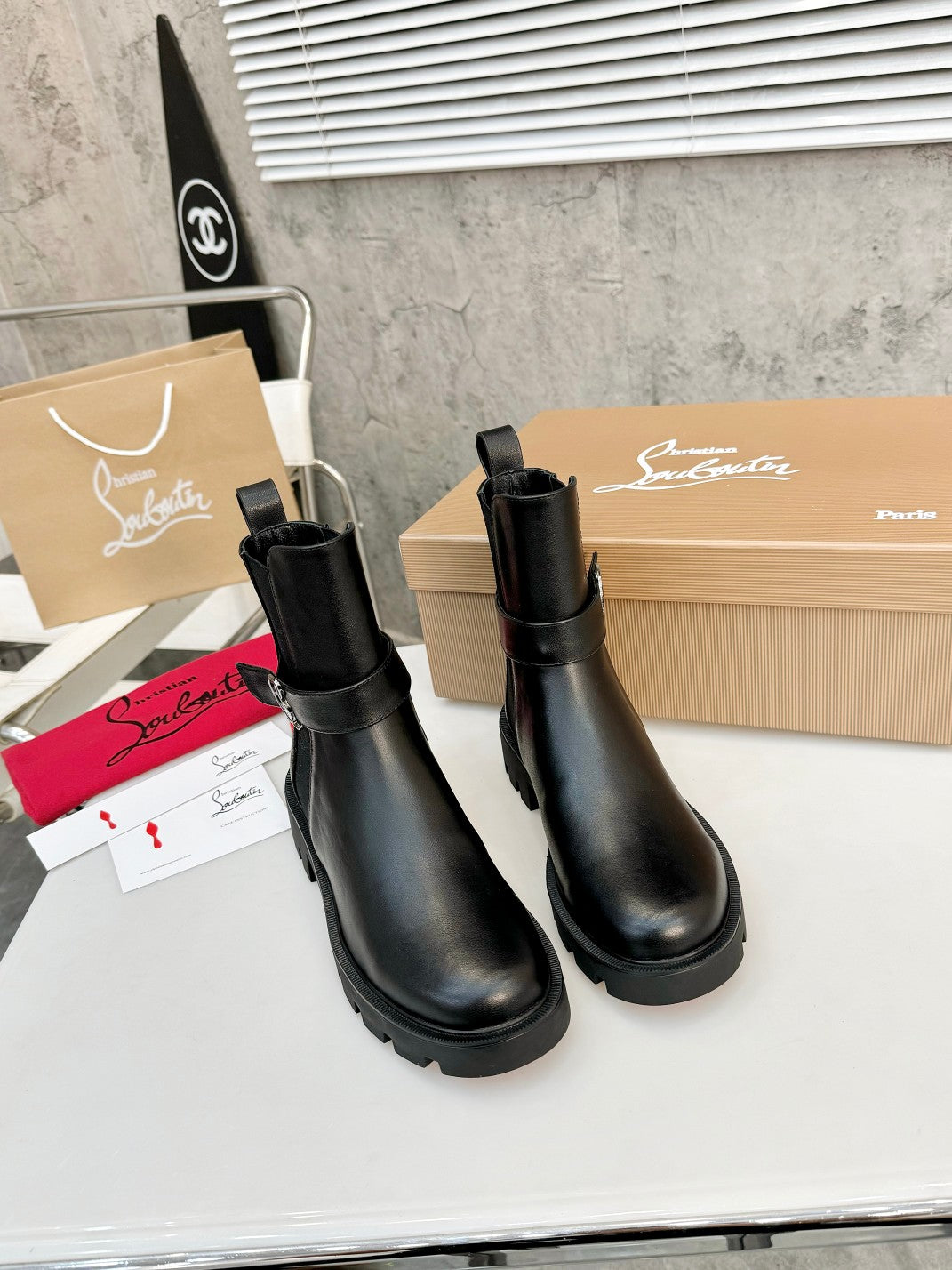 Christian Louboutin Chelsea Booty Lug Boots
