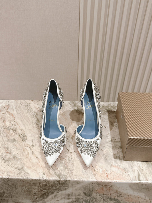 Christian Louboutin Kate Model Embellished with Crystals Heels