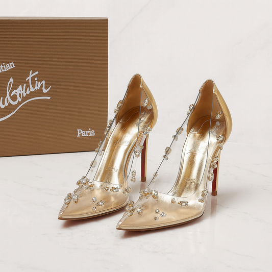 Christian Louboutin Follies Strass PVC Heels