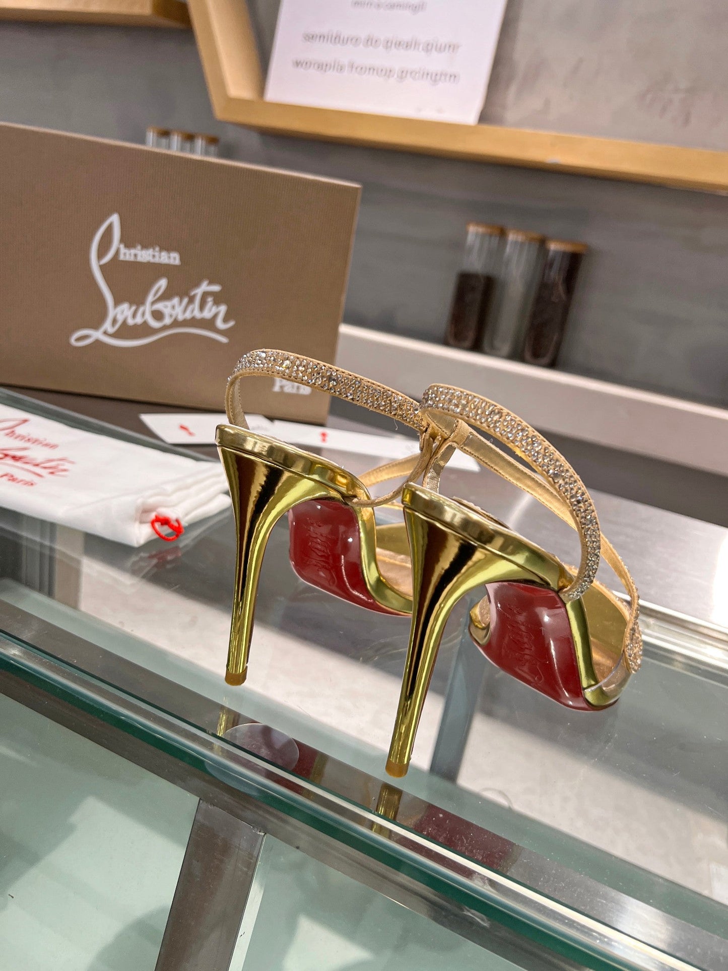 Christian Louboutin Rosalie Strass Sandals