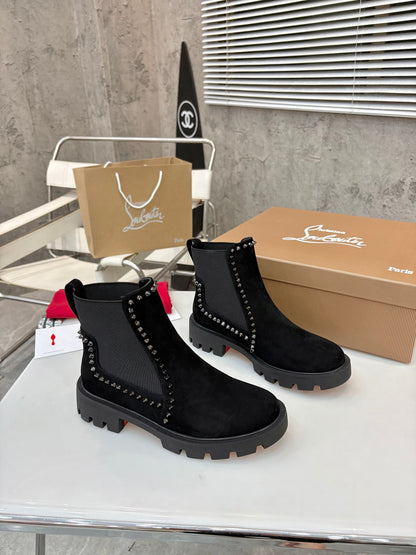 Christian Louboutin Out Lina Spike Lug Boots