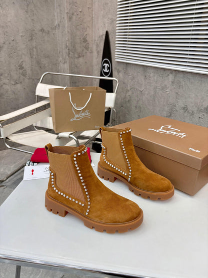 Christian Louboutin Out Lina Spike Lug Boots