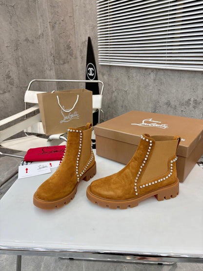 Christian Louboutin Out Lina Spike Lug Boots