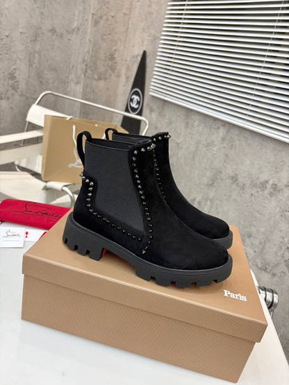 Christian Louboutin Out Lina Spike Lug Boots