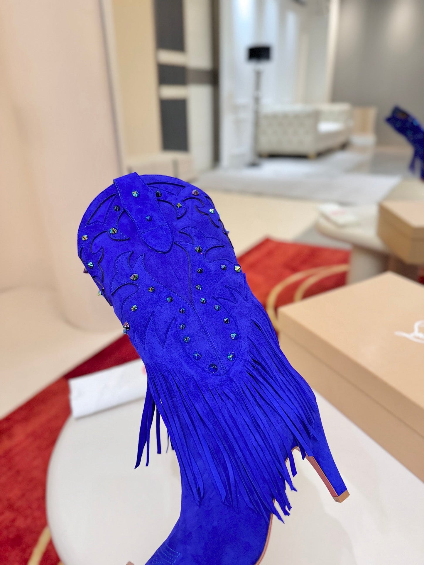 Christian Louboutin Santia Fringe 85 mm Boots