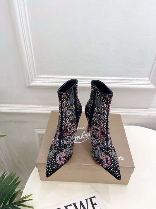 Christian Louboutin So Kate Starlight Red Sole Booties