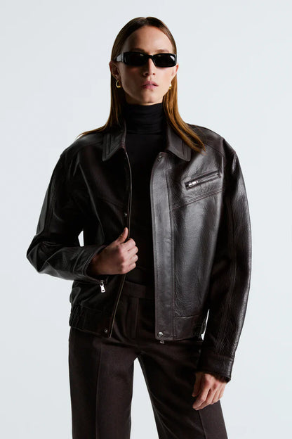 Clint Cropped Bomber Jacket