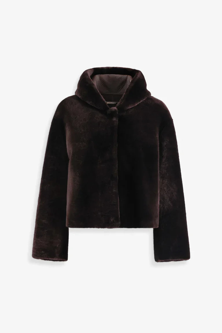 Cooper Hooded Shearling Jacket