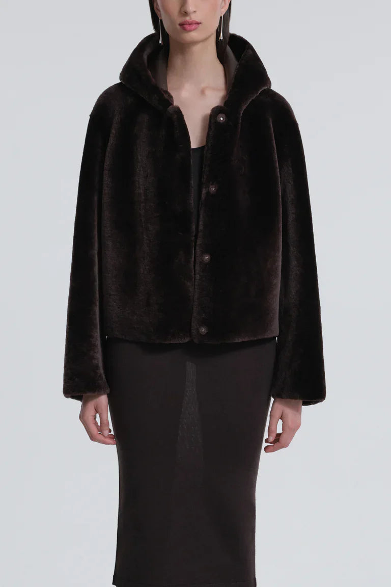 Cooper Hooded Shearling Jacket