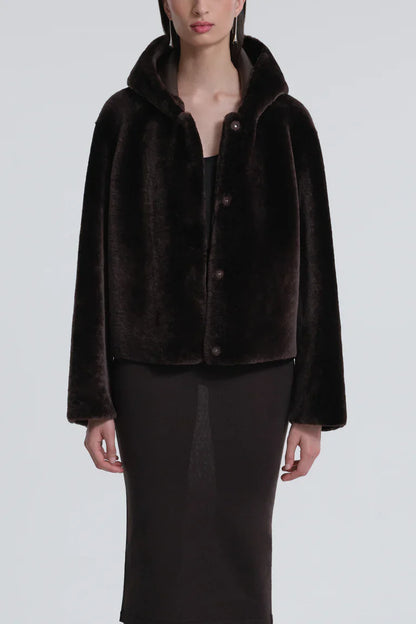 Cooper Hooded Shearling Jacket