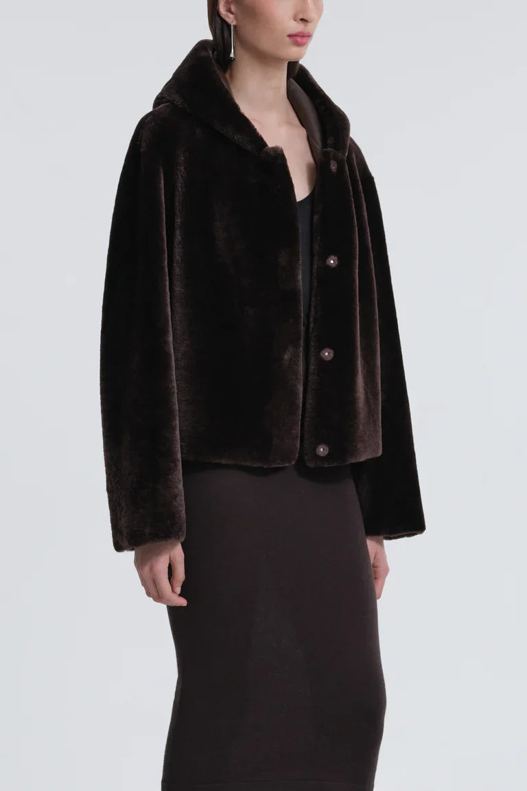 Cooper Hooded Shearling Jacket