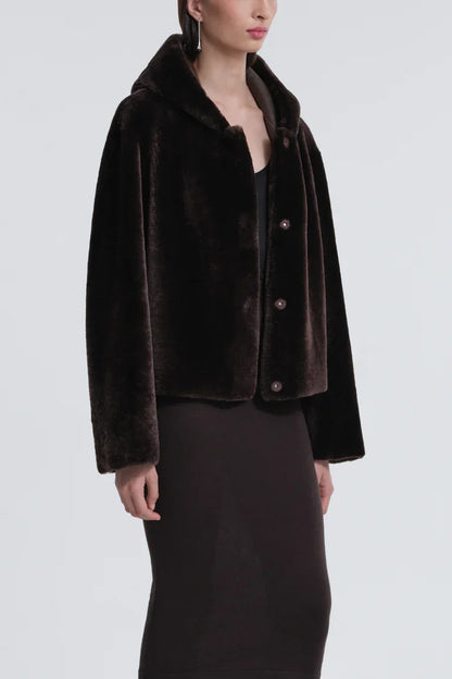 Cooper Hooded Shearling Jacket