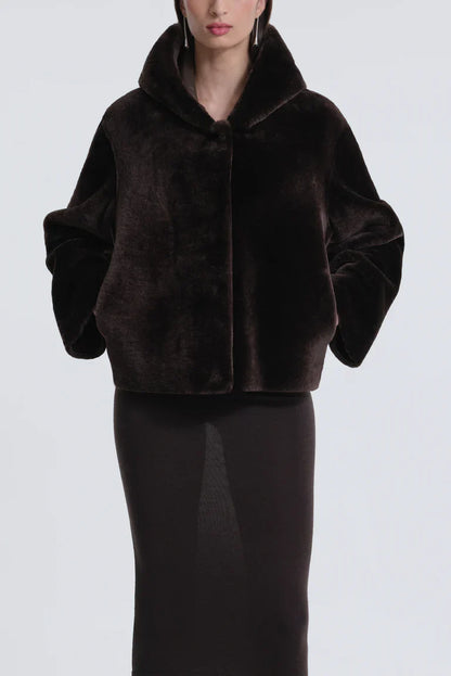 Cooper Hooded Shearling Jacket