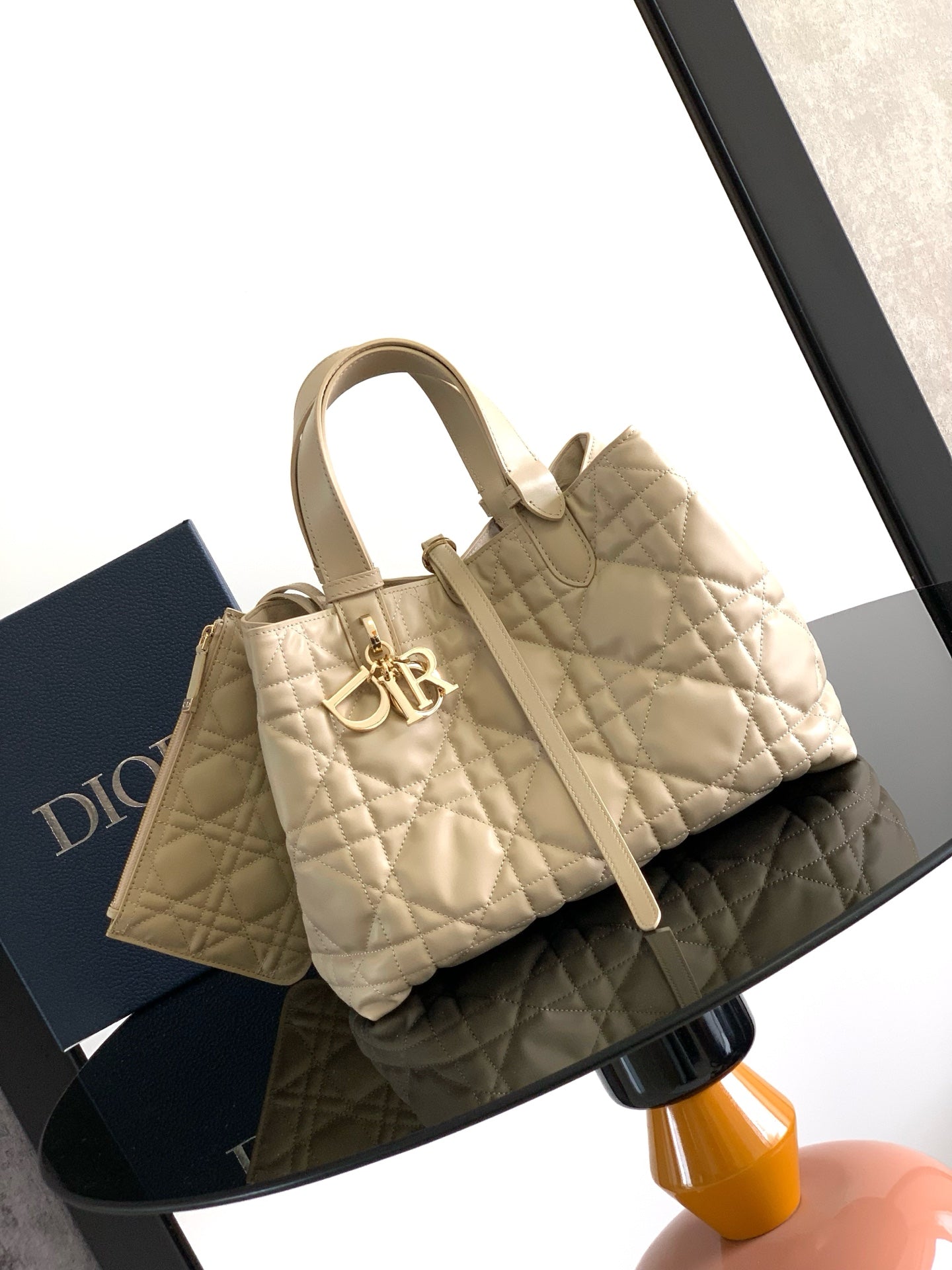 DIOR Small Lady D-Lite Soft Tote Bag