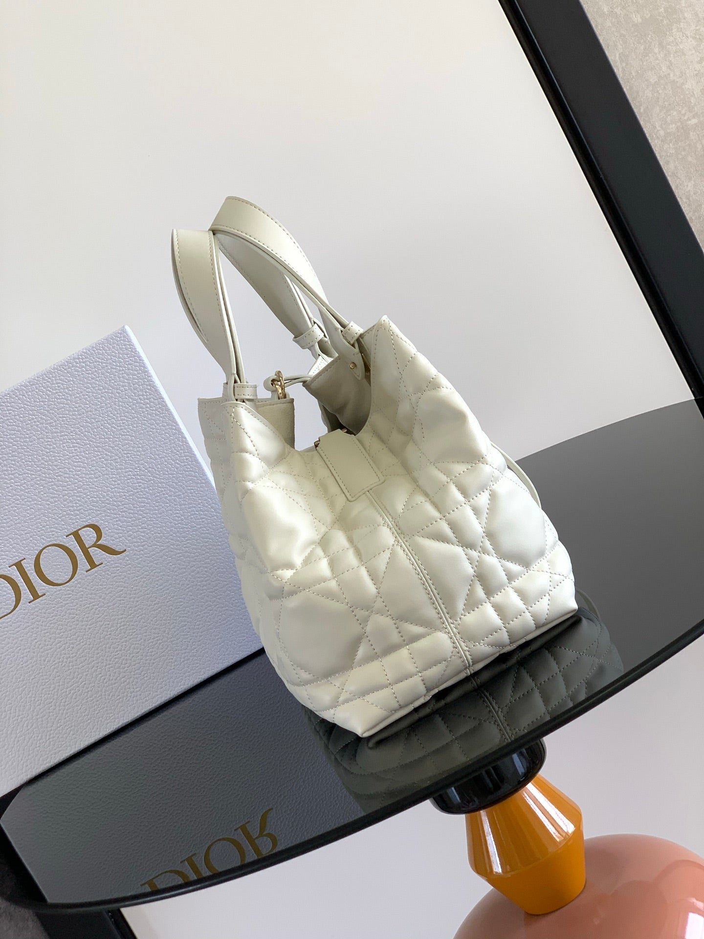 DIOR Small Lady D-Lite Soft Tote Bag