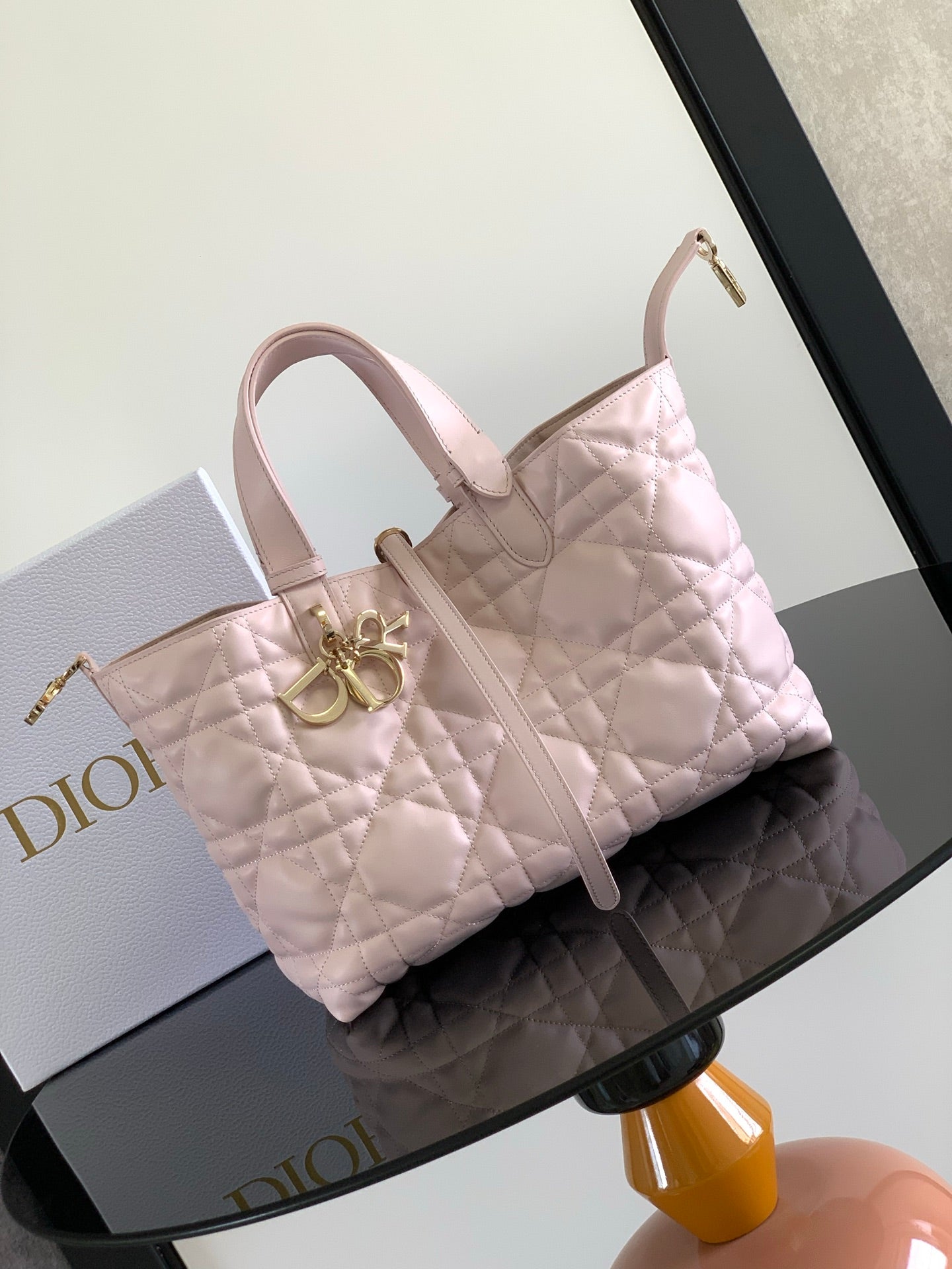DIOR Small Lady D-Lite Soft Tote Bag