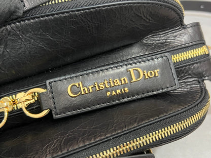 Dior Grand Tour Bowling Bag Black Crinkled