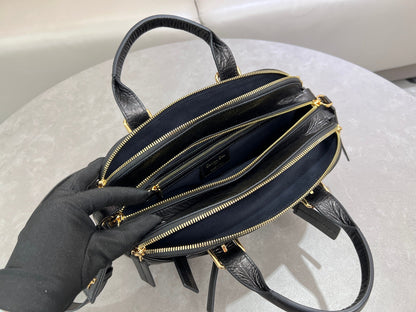 Dior Grand Tour Bowling Bag Black Crinkled