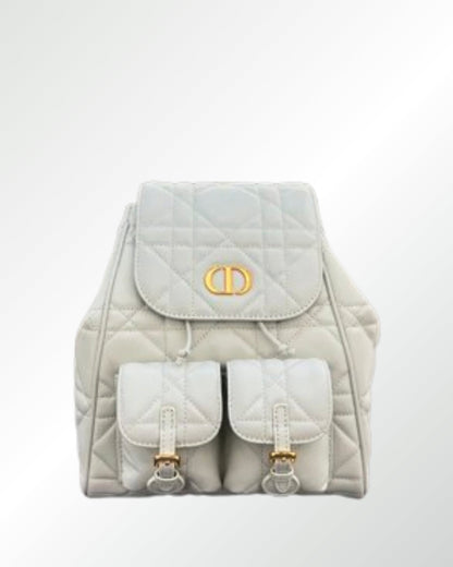 Dior Caro Backpack White