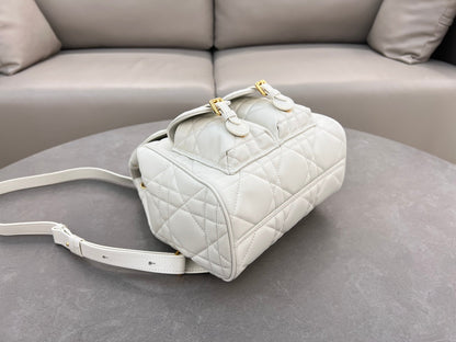 Dior Caro Backpack White