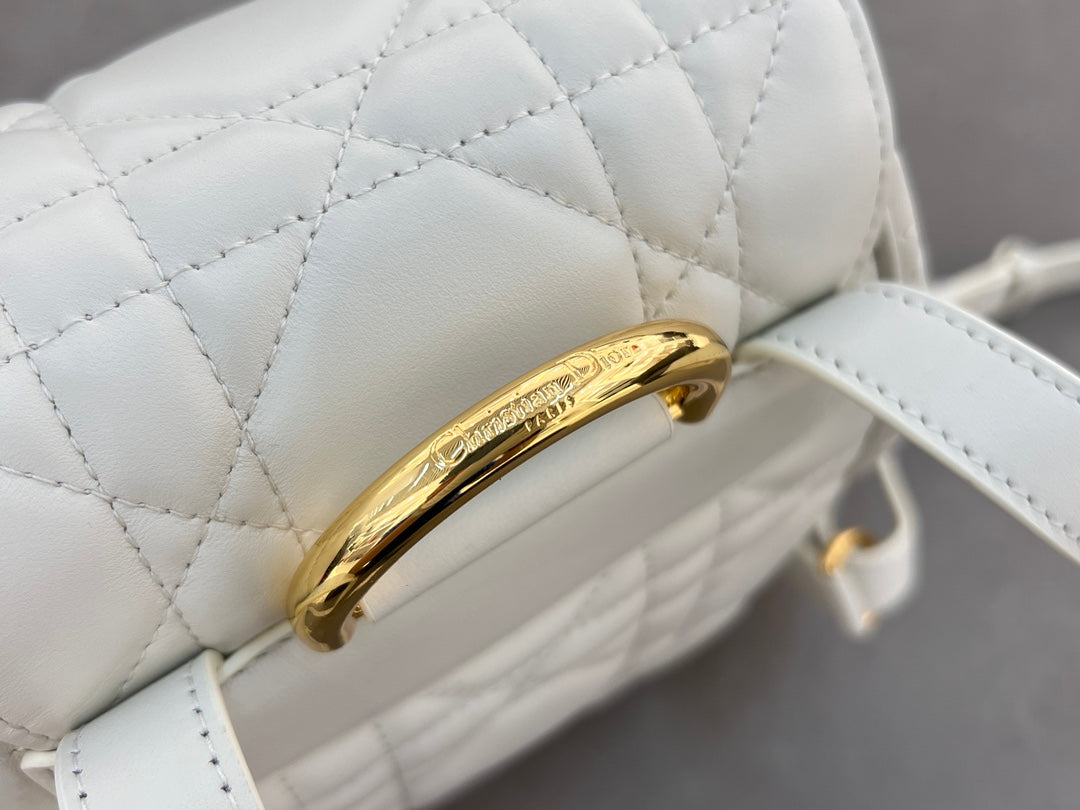 Dior Caro Backpack White