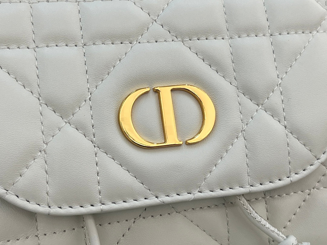 Dior Caro Backpack White