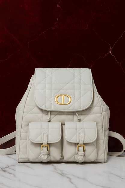 Dior-Caro-Backpack-White-