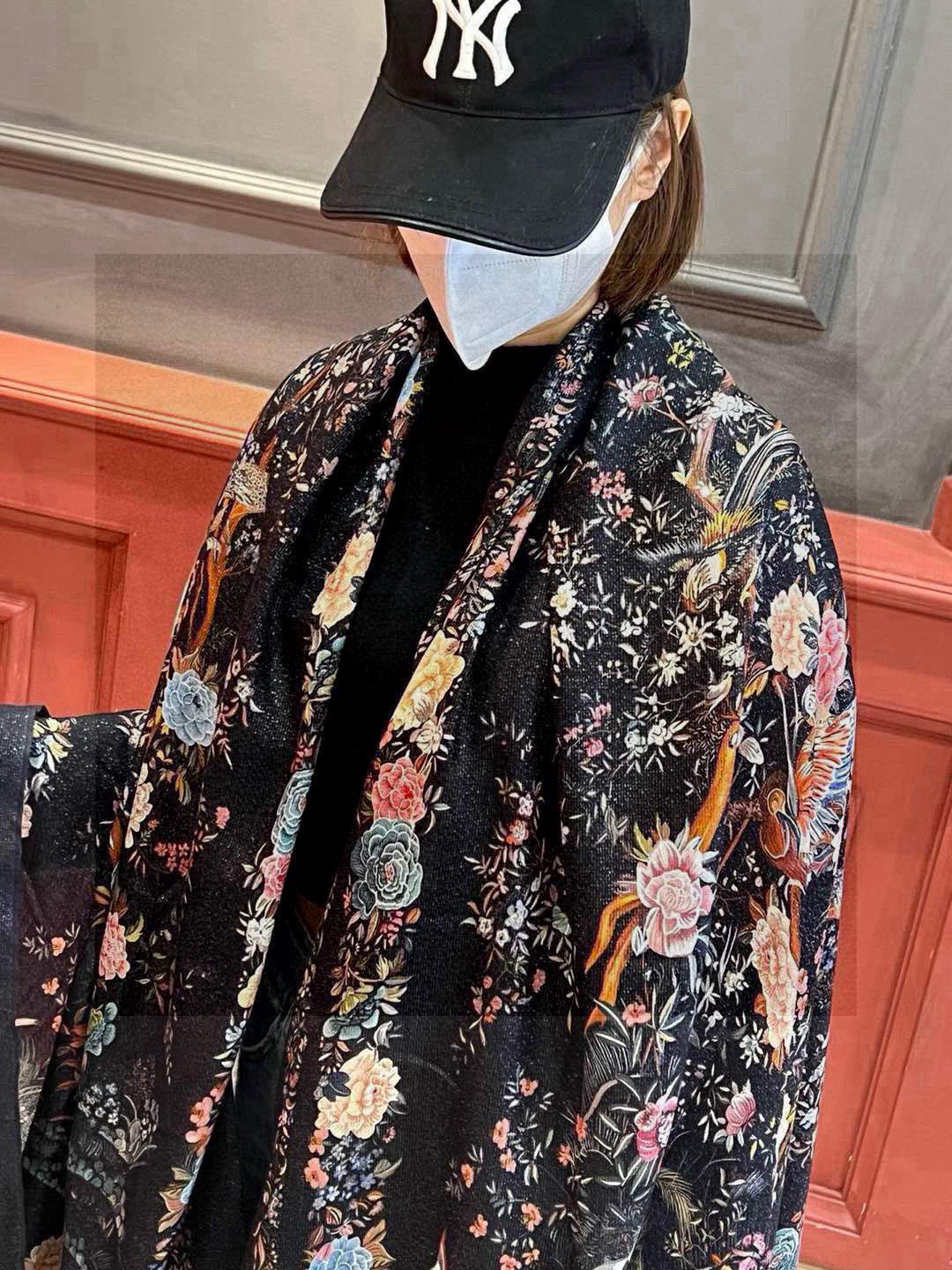 Dior Jardin d’Hiver Embroidered Silk & Wool Scarf