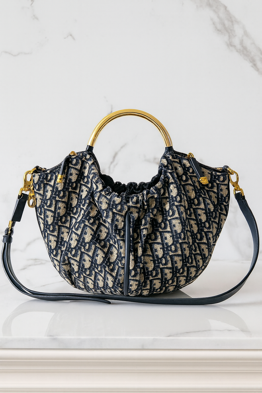 Dior Dumpling Bag Blue