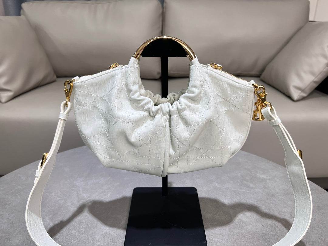 Dior Dumpling Bag White