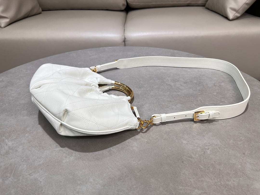 Dior Dumpling Bag White