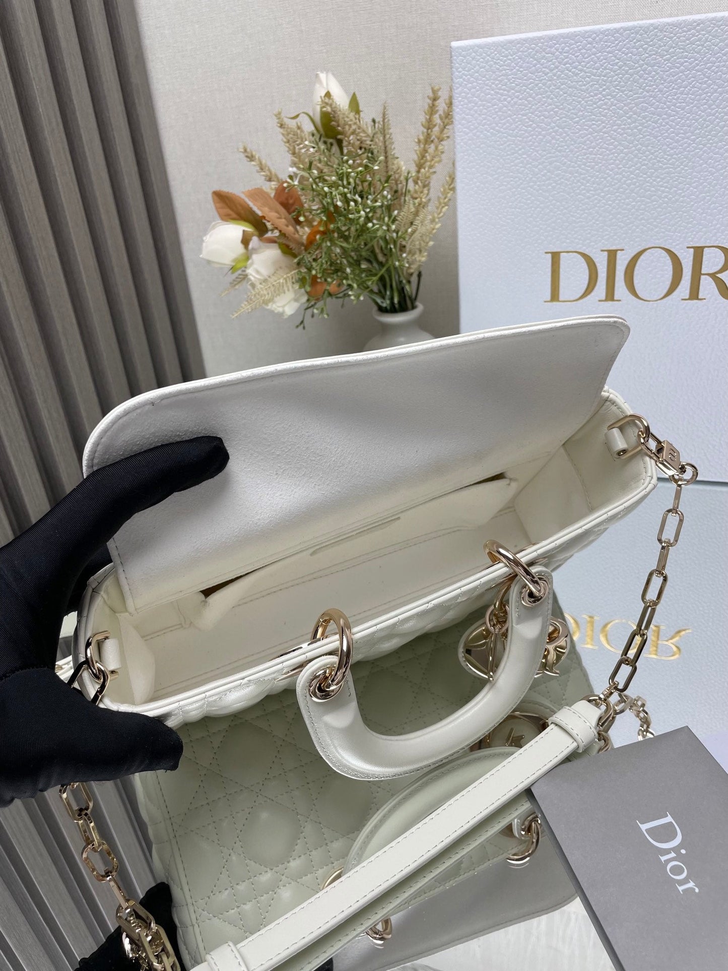 The Soft Dior Caro Bag White