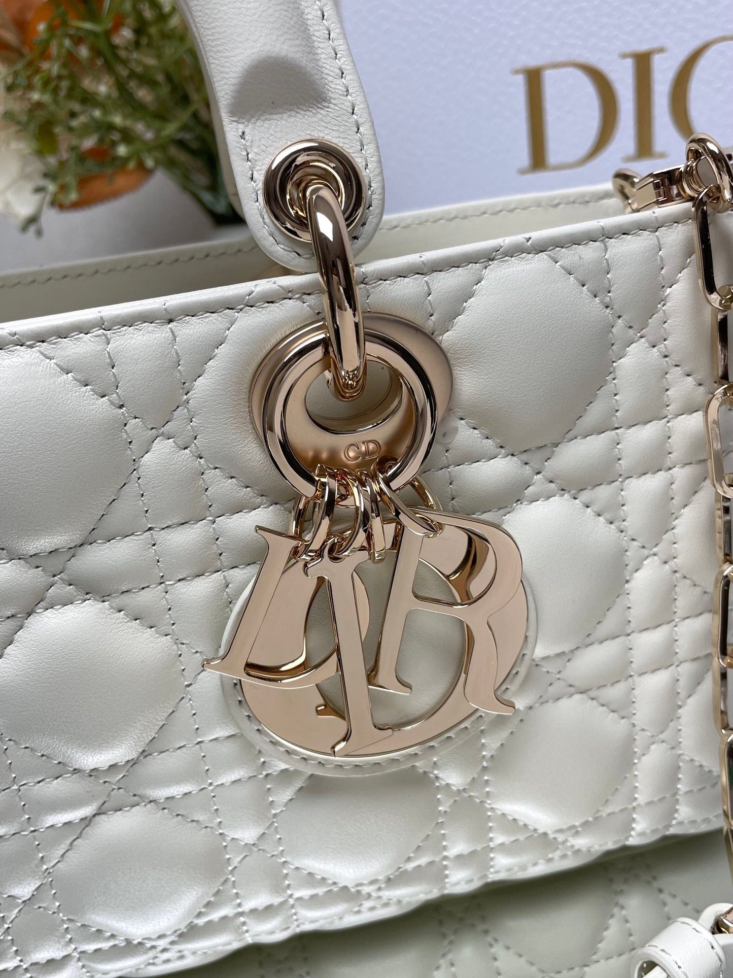 The Soft Dior Caro Bag White