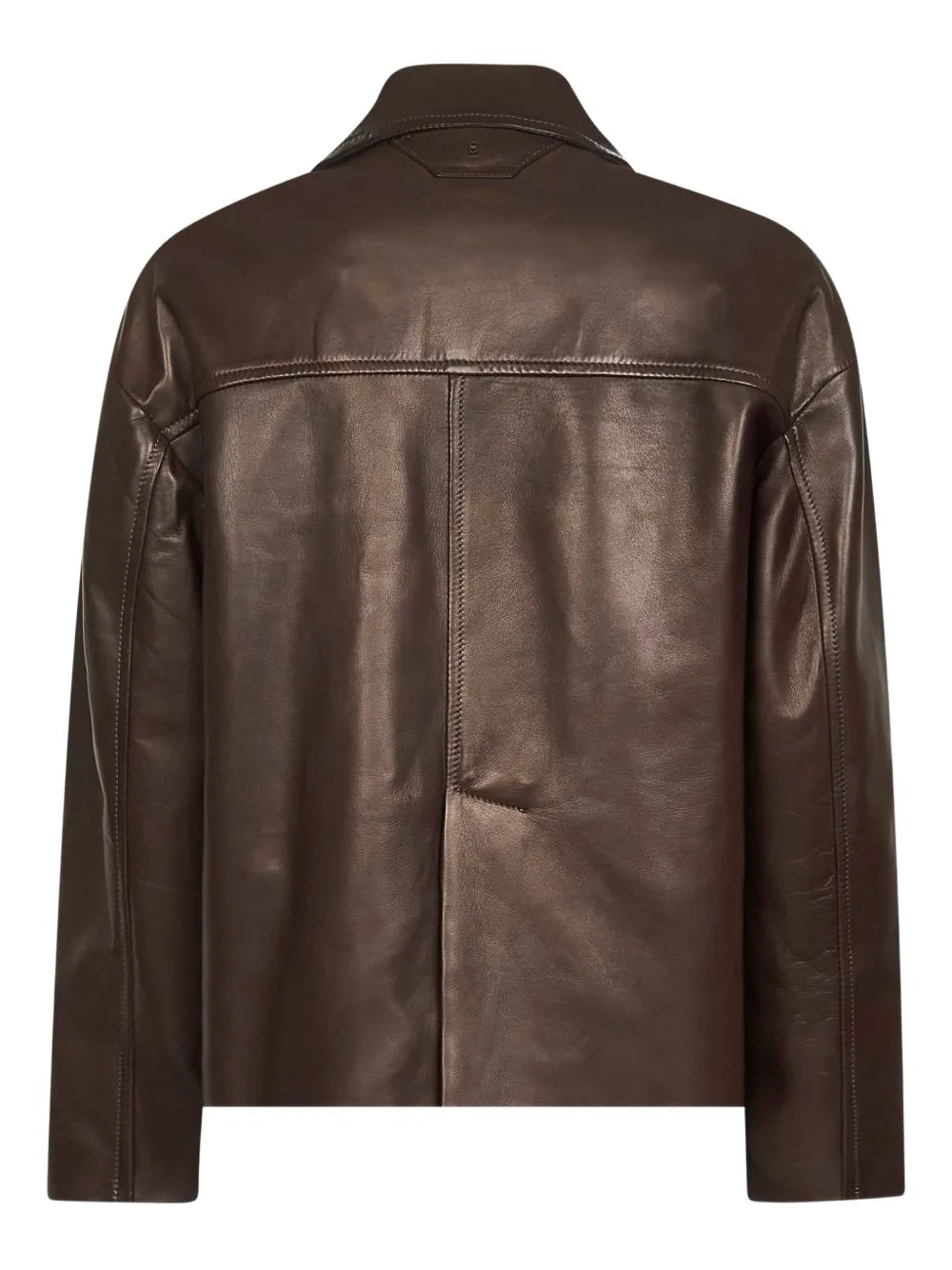 Dries Van Noten Metallic Brown Leather Jacket
