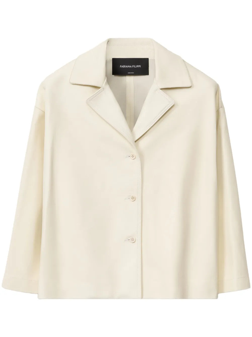 Fabiana Filippi Ivory Leather Jacket
