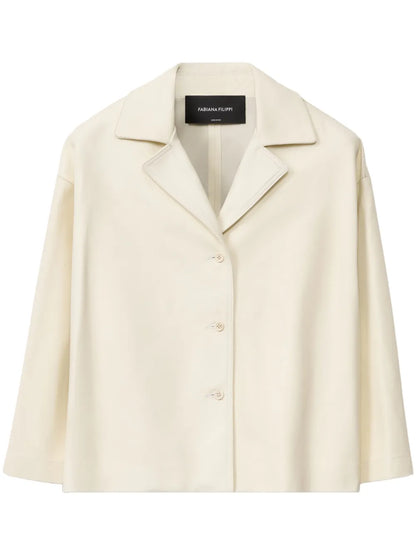 Fabiana Filippi Ivory Leather Jacket