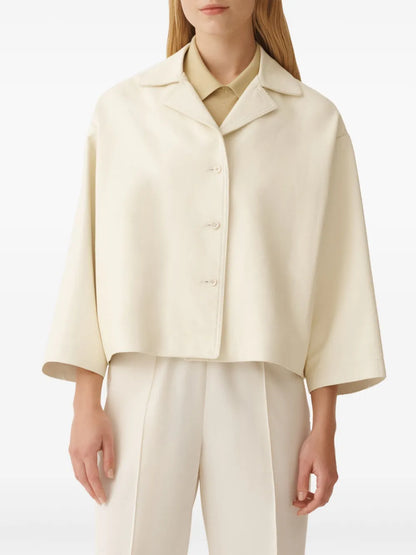 Fabiana Filippi Ivory Leather Jacket