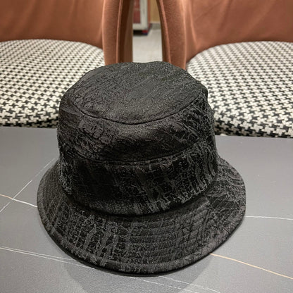 Fendi Monogram Bucket Hat with Gold Logo