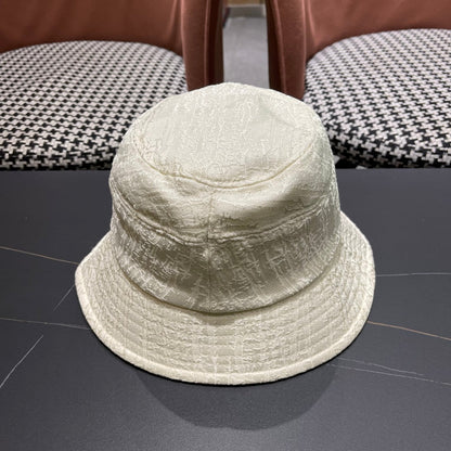 Fendi Monogram Bucket Hat with Gold Logo