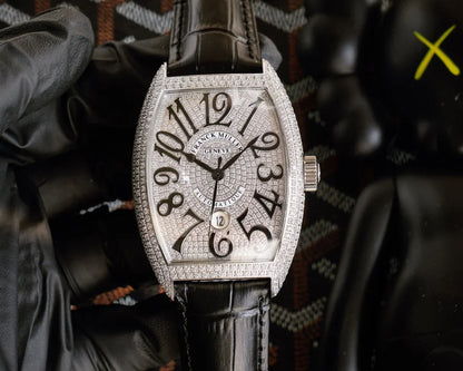 Franck Muller Cintrée Curvex Full Diamond Automatic Watch