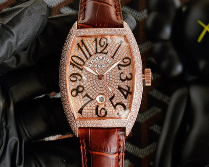 Franck Muller Cintrée Curvex Full Diamond Automatic Watch