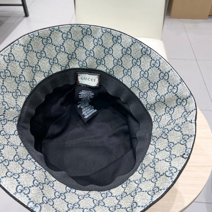 Gucci Denim Bucket Hat with Logo Print