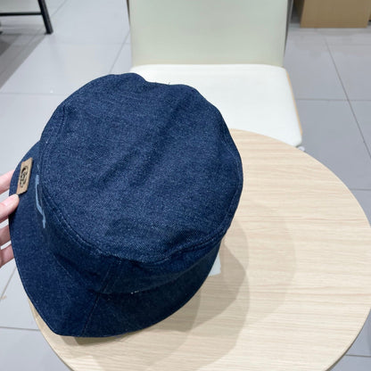 Gucci Denim Bucket Hat with Logo Print