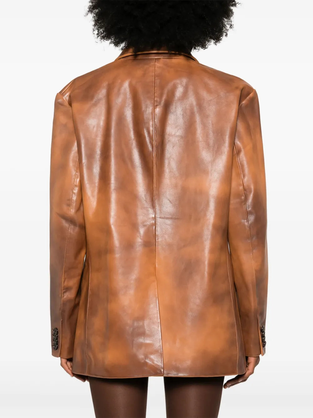 Giuseppe Zanotti Distressed Leather Blazer