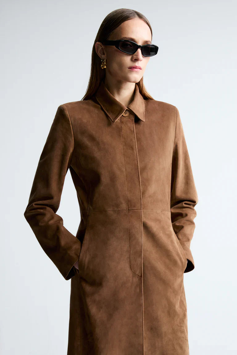Gotham Sleek Suede Coat