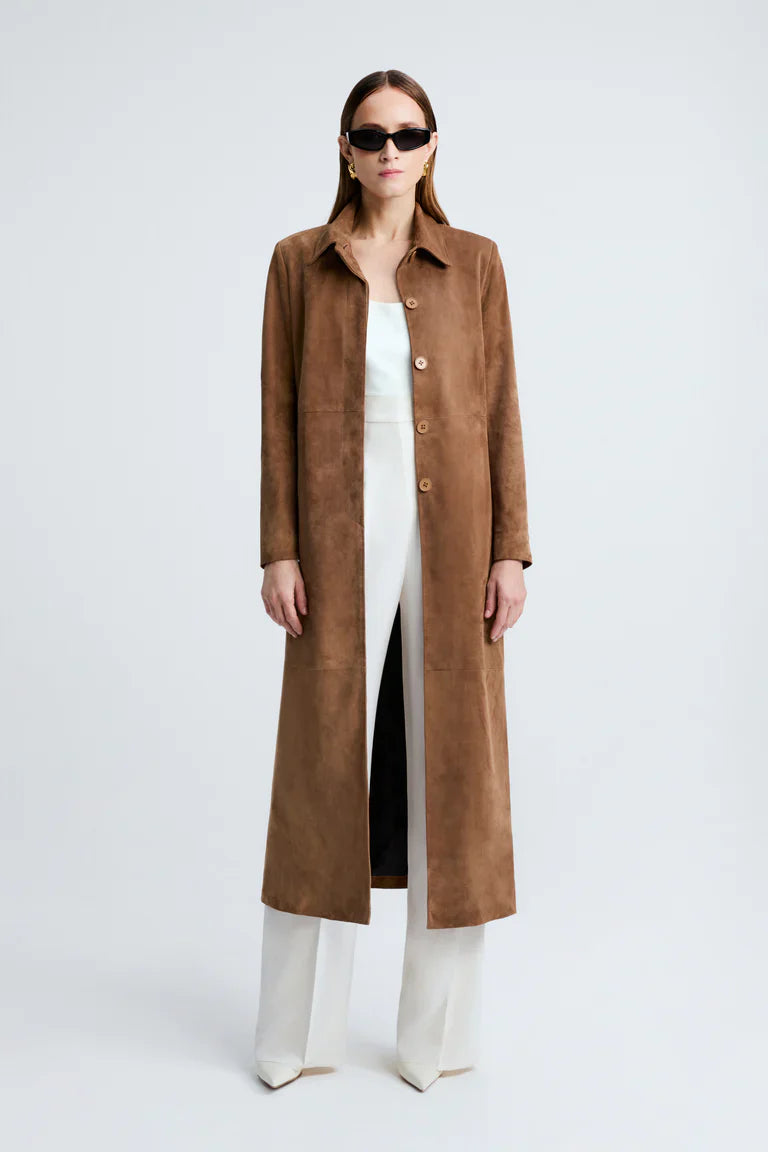 Gotham Sleek Suede Coat