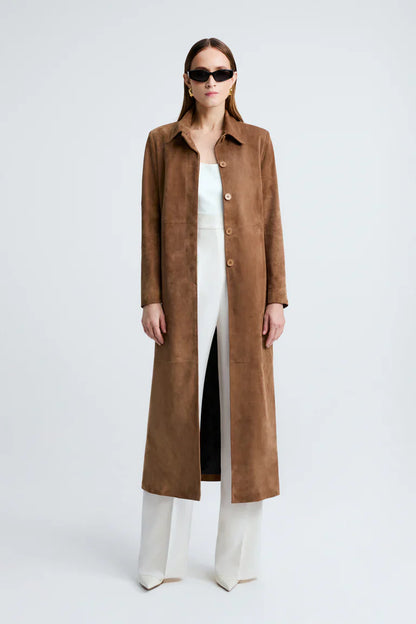 Gotham Sleek Suede Coat